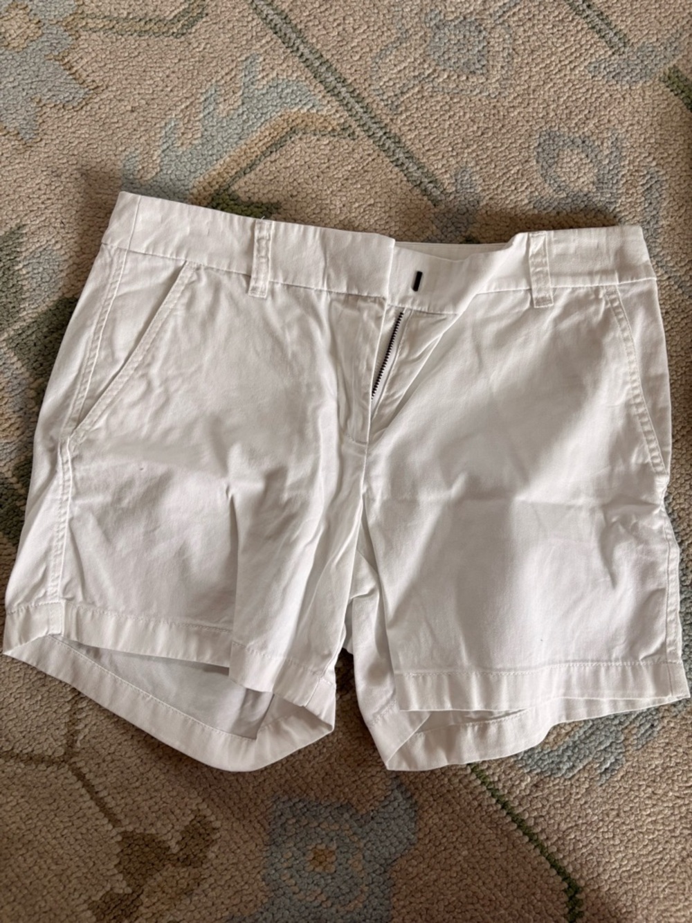Jcrew White Cotton Chino Shorts